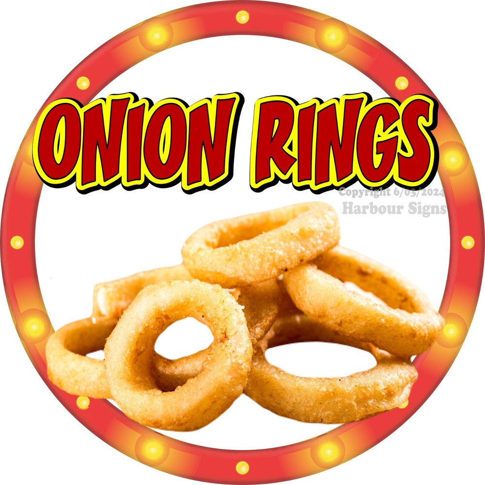 Onion Rings DECAL Concession Food Truck Vinyl Sticker Circle c2