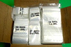 2000 Zip Seal Lock Bags 2mil Clear 5 Sizes Assorted 1-1/2×2 2×2 2×3 3×4 4×6