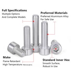 M3 M4 M5 M6 Aluminum Alloy Socket Cap Screws – DIN Allen Key Hex Socket Bolts
