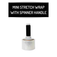 18 Rolls 3″ x 1000 Ft. 80 Ga Narrow Banding Stretch Wrap + Black Spinner Handle
