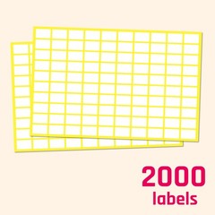 0.5″ x 0.3″, 2000 Pack – Small Price Stickers, White Pricing 2000 Pack,