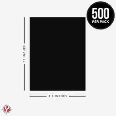 Eclipse Black Bright Color Paper, 24lb Bond (90GSM), 8.5 x 11, 500 Sheets