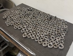 Mixed Steel Round Washers & Spacers – 5.50 LBS (195 PCS) – CNC Lathe Metal
