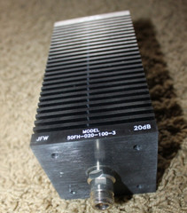 JFW Industries 50FH-020-100-3, 20dB RF Attenuator Fixed 100 Watts DC To 3000 MHz