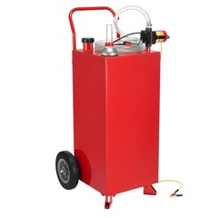 Uimoso 30-Gallon Fuel Caddy with Manual Pump for Gasoline and Diesel, Red
