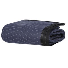 80″x72″ Furniture 24 Moving Blankets Protective Shipping Packing Pads Blue/Black