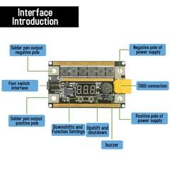 1Set Mini Spot Welder Machine 8-24V Voltmeter Kits For 18650 Lithium Battery