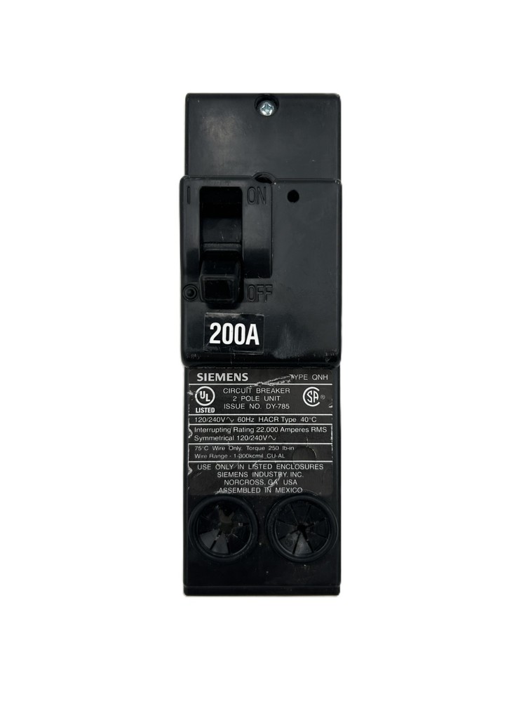 Siemens QN2200H Circuit Breaker 200A 2-Pole 120/240V
