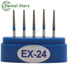 5Pcs/Box Dental FG Diamond Burs 10 Sizes EX 11-EX24 Bur For High Speed Handpiece
