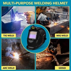 TRQWH Solar True Color Auto Darkening Welding Helmet & Welding Backpack