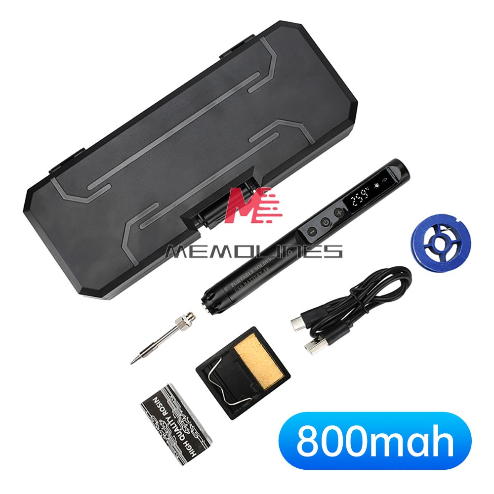 Portable Digital USB Smart Temperature Adjustable Soldering Iron 800mAh Battery