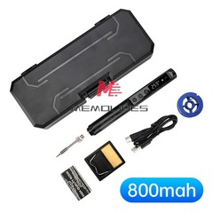 Portable Digital USB Smart Temperature Adjustable Soldering Iron 800mAh Battery