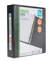 Pen+Gear 3-Ring Durable View Binder, 2″ D-Rings, Black,1 Count