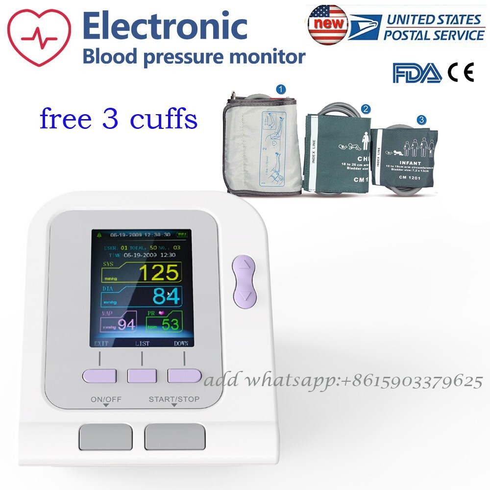 LCD Blood Pressure Monitor Upper Arm Automatic Machine with 3 cuffs.CONTEC08A