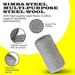 Steel wool 48 pcs grade 0000 finest furniture cleaning mice control SIMBASTEEL