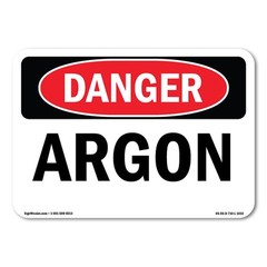 Argon ANSI OSHA ANSI Danger Sign Metal Plastic Decal