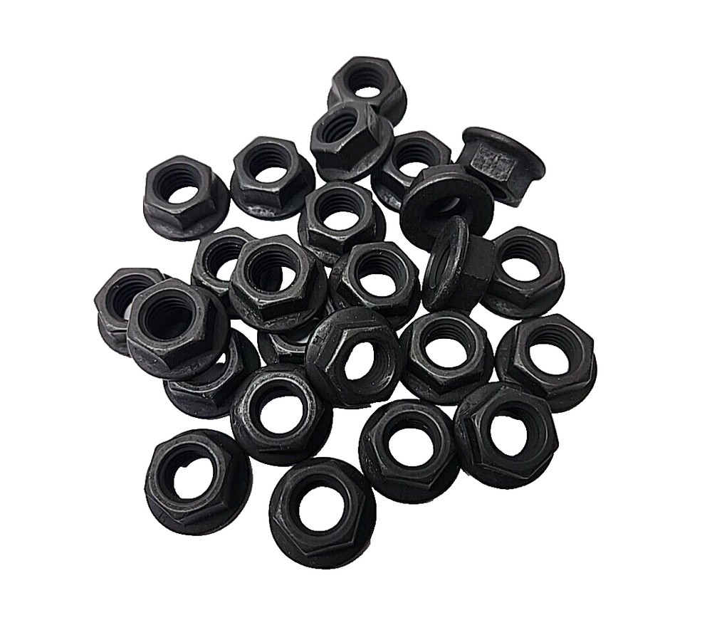 25pk 1/2-13 Grade 8 Smooth Nuts Course Black Phosphate Oil