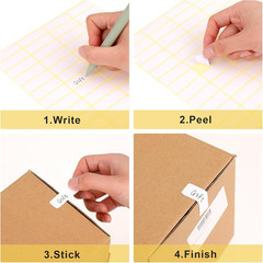 1680 Pcs Rectangle Labels 0.5″ X 1.5″ White Writable Name Label Stickers Blank