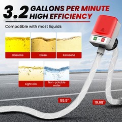 Automatic Fuel Transfer Pump with Auto-Stop Sensor(3.2 GPM), Battery Operated Ga