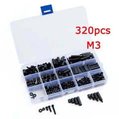 US M3 Male Female Plastic Nylon Hex Column Standoff Spacer Phillips Screw 320Pcs