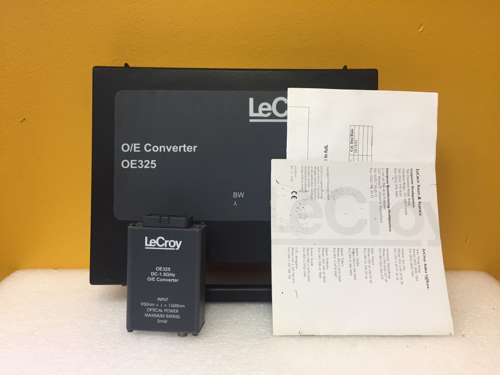 LeCroy OE325 950 to 1600nm, DC to 1.5 GHz, O/E Converter + Cable. Tested!