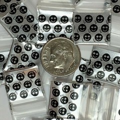 BaggiesSince1987- MINI ZipSeal DESIGNBAGS 1000PCS GREEN STAR SILVER, 👀Details🔽