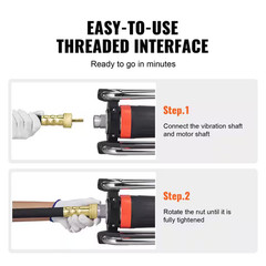 Electric Concrete Vibrator 1500Watt 16000Vpm Copper Motor Handheld Pencil Cement