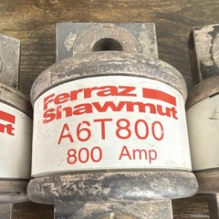 Ferraz Shawmut A6T800 800A 551-600V HRC Cartridge Fuse Bolt-On 3PK