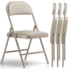 Make Changes Folding Chairs 4 Pack Pu Leather Padded Folding Chairs For Outside
