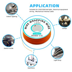 Wrapping Wire 10 Colors Single Strand Coppers Cable 30AWG 250Meters