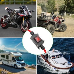12V Inline Power Switch IP67 Waterproof Battery Disconnect Number of Items: 1