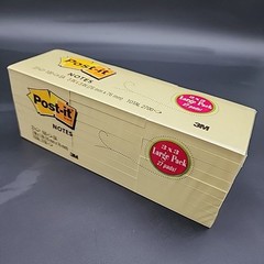 Post-it Notes 3″ x 3″ Canary Collection 100 Sheet/Pad (654-2700-YW)