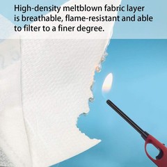 40pcs Adults Size Adaptive Activated Carbon Fabric Adult, 40 Pcs White