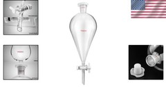 1000ml Separatory Funnel – Clear Glass & Conical Design for Precision