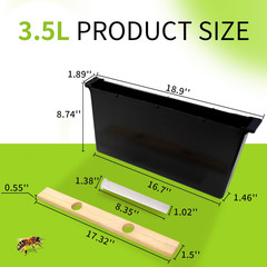 Bee Hive Frame Feeder 2 Pack 6.5L Beehive Feeder Deep Box Beekeeping