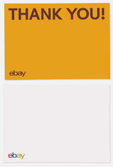 100 New eBay THANK YOU CARDS Red, Blue, Green & Yellow