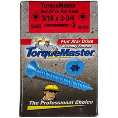 Torquemaster, 3/16″ x 3-3/4″ 100 Pieces Blue Ruspert Coated Star Drive Flat Head