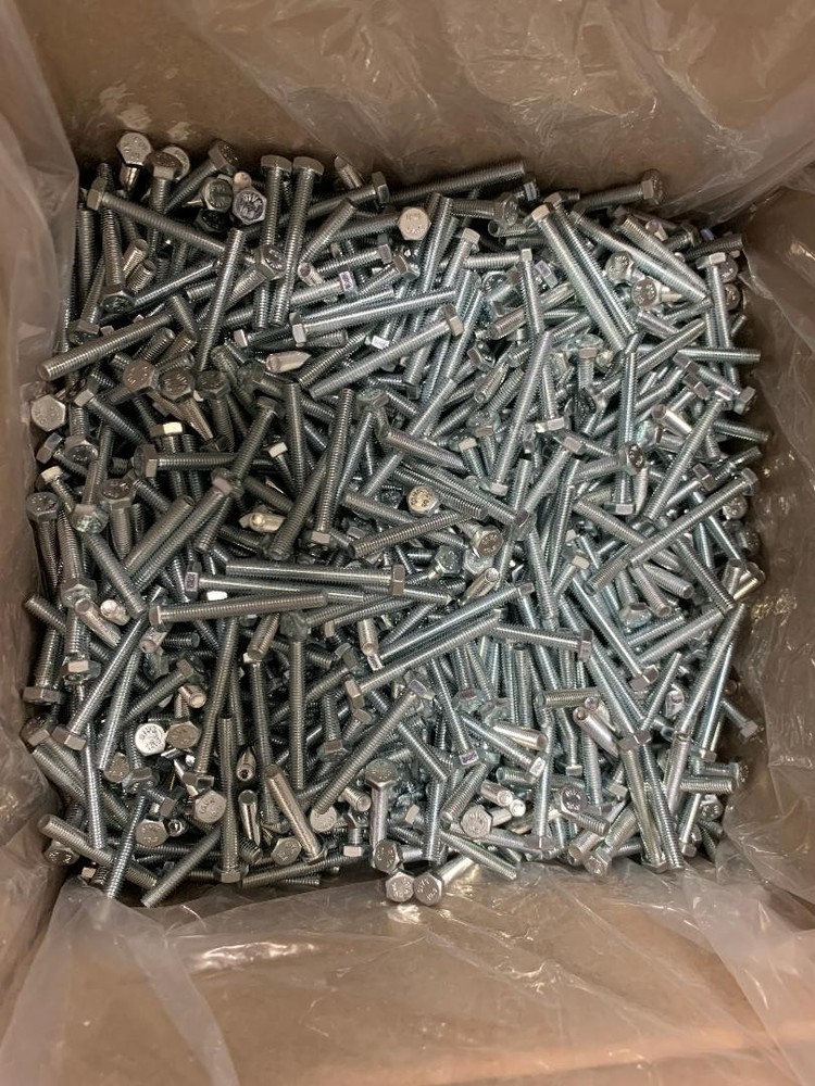 M6-1.0 X 50MM DIN933 Coarse Full Thread Hex Bolt Cap Screws 10.9 Steel Zinc