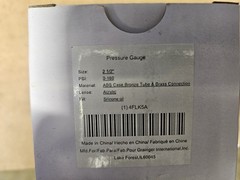 2-1/2″ Liquid Filled Acrylic Pressure Gauge 0-160 PSI- 1/4” NPT 4FLK5A Lot Of 50