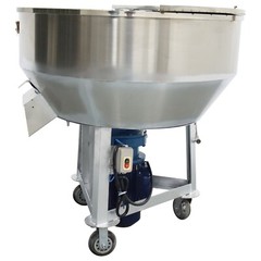 200KG/440LBS Stainless Feed Mixer Granular Plastic Mixer Machine W/Wheel 220V