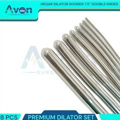 NEW 8 HEGAR DILATOR SOUNDS SET 7.5″GYNO SURGICAL INSTRUMENTS ( PREMIUM GRADE )