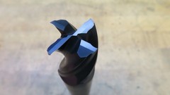 Hanita 4VP5S carbide 4fl endmill 1-1/8″ LOC REGROUND to 25mm and recoated