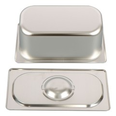 6 Pack 6″ Deep Hotel Pans Steam Table Pan Stainless Steel 1/3 Size with Lid