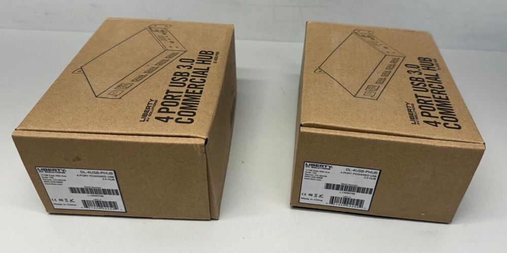 Liberty AV DL-4USB-PHUB TeamUp+ Series 4 Port Powered USB 3.0 Hub LOT OF 2