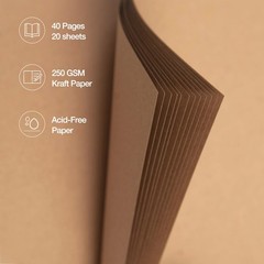 potricher 8 x 8 Inch DIY Scrapbook Album 40 Pages 8 40 Pages, Yellow