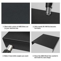High Strength Black ABS Plastic Sheets 3 Pack 12″x16″ Ideal for Home Decor