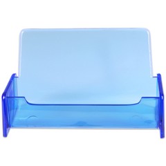HQ Acrylic Plastic Business Name Card Holder Display Stand (CLEAR BLUE)