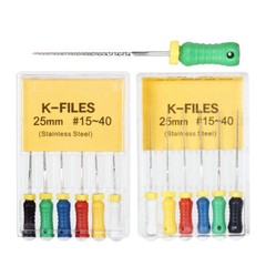 10-100Packs Dental Endo Files K-FILES Stainless Steel Hand Use 21 25 31 mm