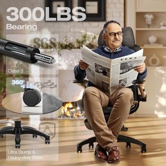 ELABEST X100 Ergonomic Mesh Office Chair with Footrest, Big and Tall Hone Desk C