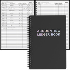 Accounting Ledger Book – A5 Check Register for Small Businesses & Personal Use,